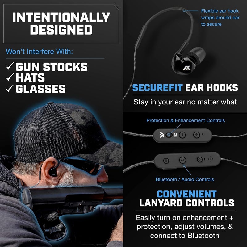 AXIL GS Extreme 2.0 Shooting Ear Buds – Hearing Enhancement & Noise Isolation Bluetooth Earbuds – w/Dynamic Speakers – 25-Hour - Image 4